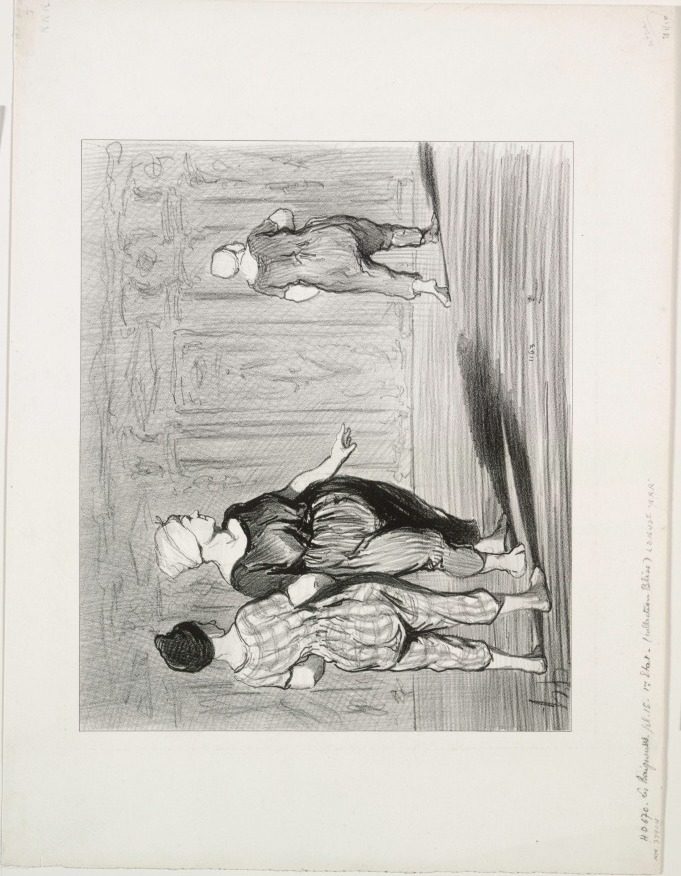 Madame Coquardeau still has a pretty figure after all!... by Honoré Daumier (French, 1808–1879)