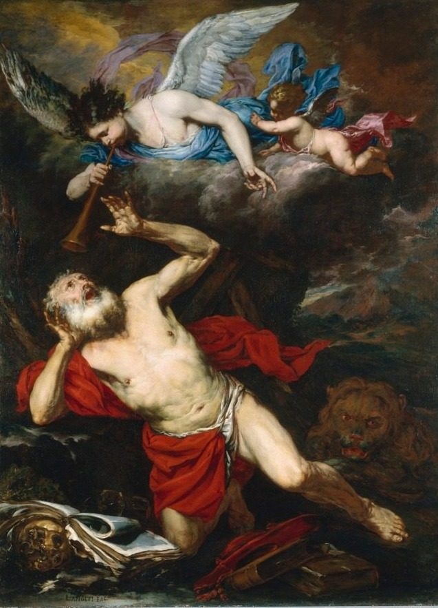 The Vision of Saint Jerome by Giovanni Battista Langetti (Italian, 1635–1676)
