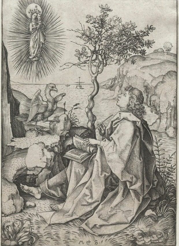 St. John the Evangelist on the Isle of Patmos by Martin Schongauer (German, c. 1450–1491)