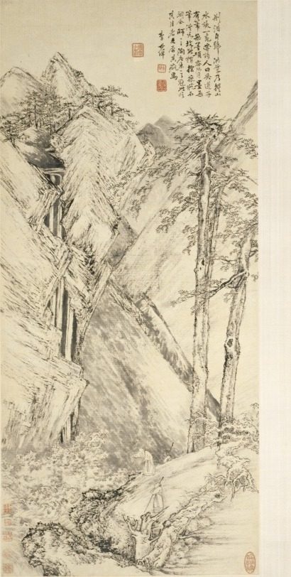Landscape after Jing Hao and Guan Tong by Li Shizhuo (Chinese, c. 1690–1770)