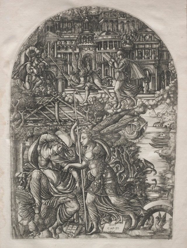 The Apocalypse:  The Angel Shows St. John the New Jerusalem by Jean Duvet (French, 1485–1561)