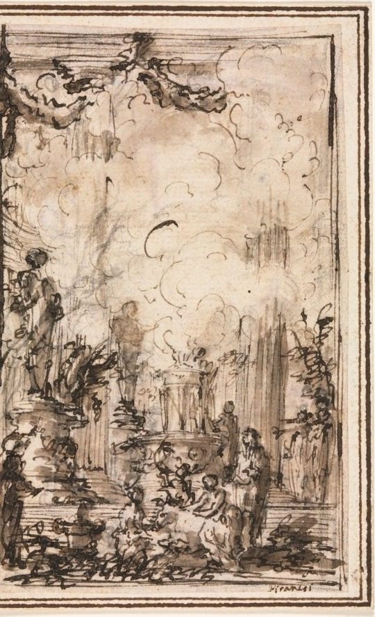 Sacrificial Offering in a Temple by Giovanni Battista Piranesi (Italian, 1720–1778)