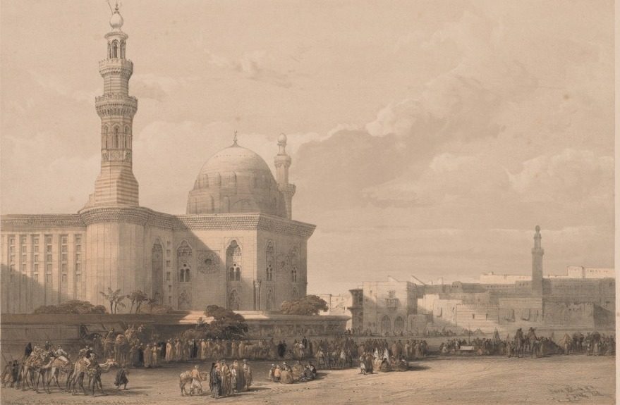 Egypt and Nubia:  Volume III–No. 38, Mosque of Sultan Hassan from the Great Square of the Rameyleh by Louis Haghe (British, 1806–1885)