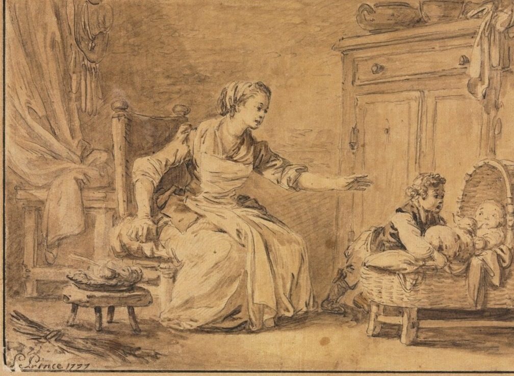 Maternal Solicitude by Jean Baptiste Le Prince (French, 1734–1781)