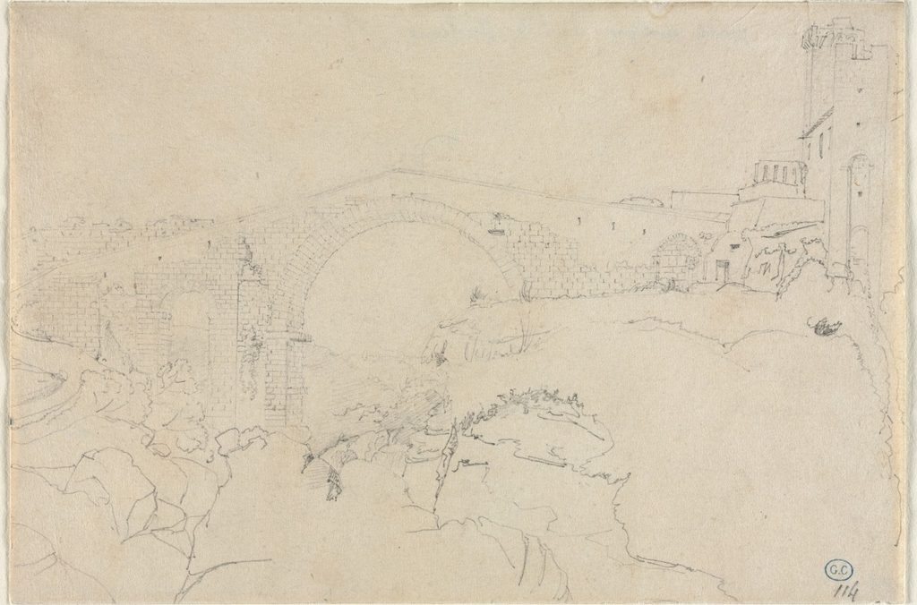 The Ponte dell'Abbadia at Vulci by Jean-Auguste-Dominique Ingres (French, 1780–1867)
