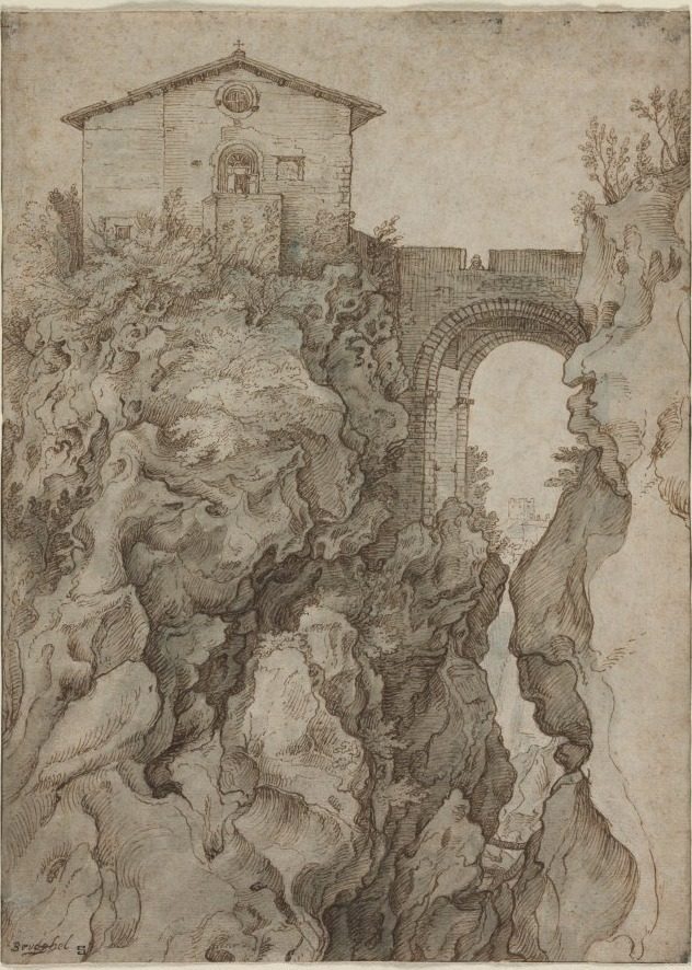 Ponte San Rocco at Tivoli by Guilliam van Nieulandt (Dutch, 1584–ca. 1635)