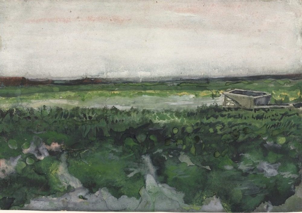 Landscape with Wheelbarrow by Vincent van Gogh (Dutch, 1853–1890)