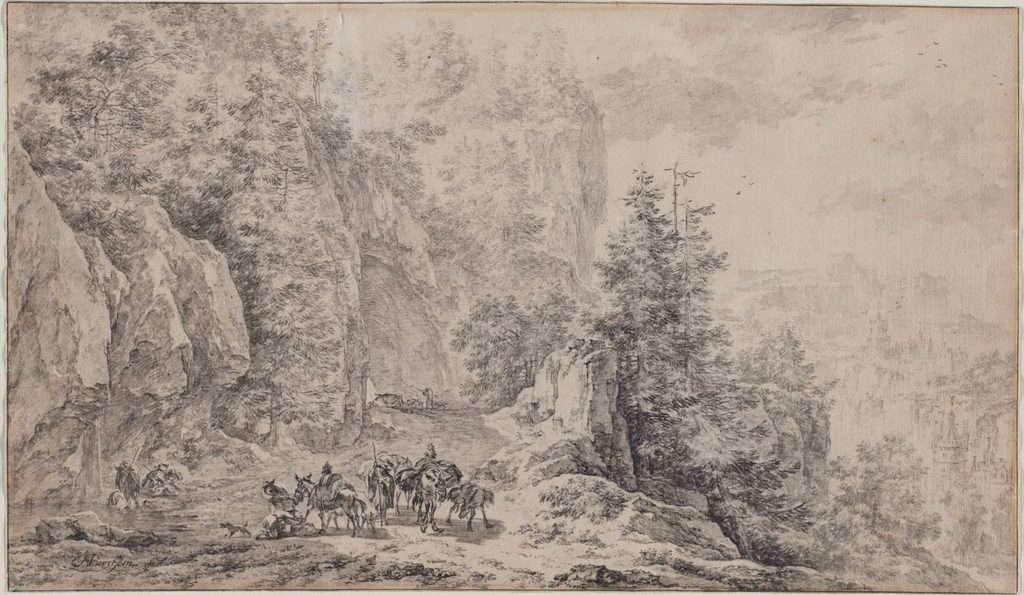 Mountainous Landscape by Nicolaes Berchem (Dutch, 1620–1683)