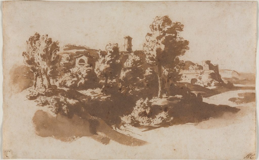 Landscape with Fortification Between Marino and Frascati by Jacob van der Ulft (Dutch, 1627–1689)