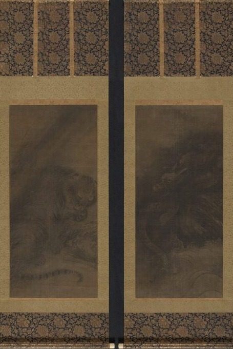 Dragon; Tiger by Fachang Muqi (Chinese, 1220–1280)