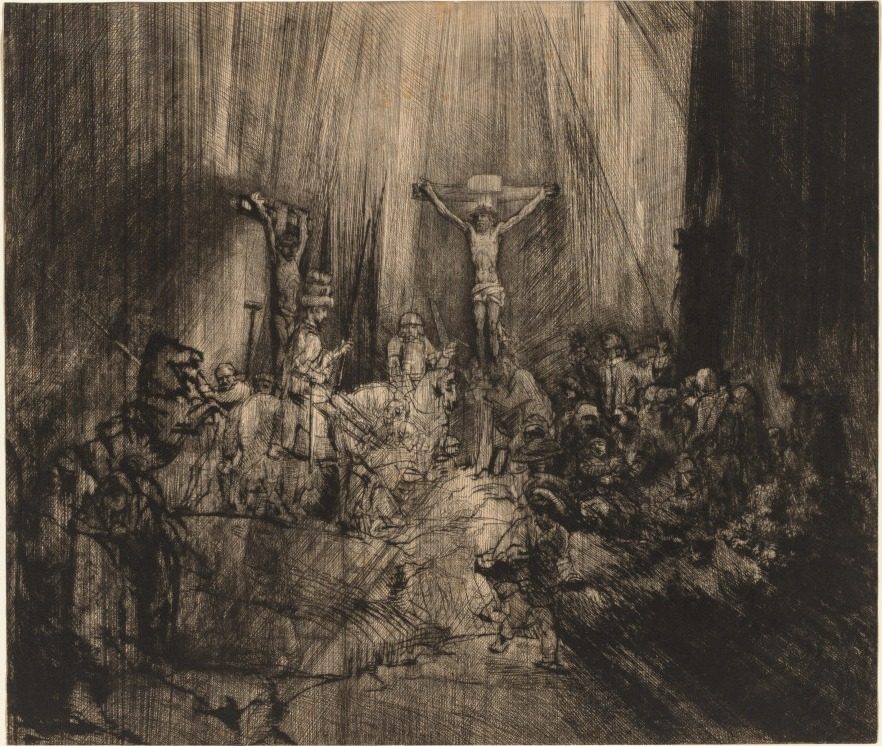 Christ Crucified Between the Two Thieves: 'The Three Crosses' by Rembrandt van Rijn (Dutch, 1606–1669)