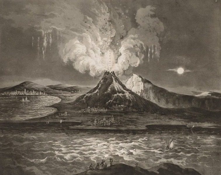 Eruption of Mount Vesuvius in 1769 by Thomas Sutherland (British, 1785–1838)