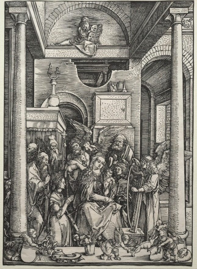 The Virgin and Child Surrounded by Saints and Angels by Albrecht Dürer (German, 1471–1528)