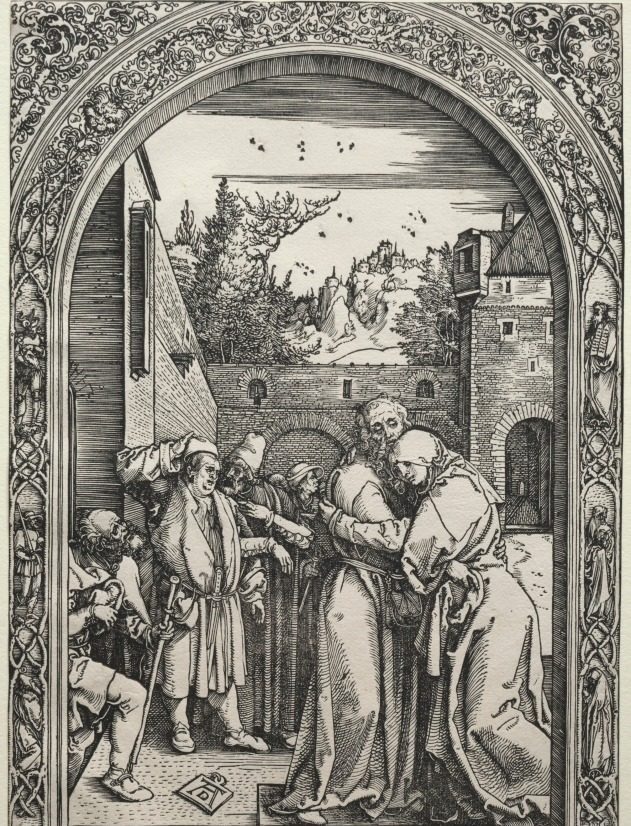 The Meeting of Joachim and Anna at the Golden Gate by Albrecht Dürer (German, 1471–1528)