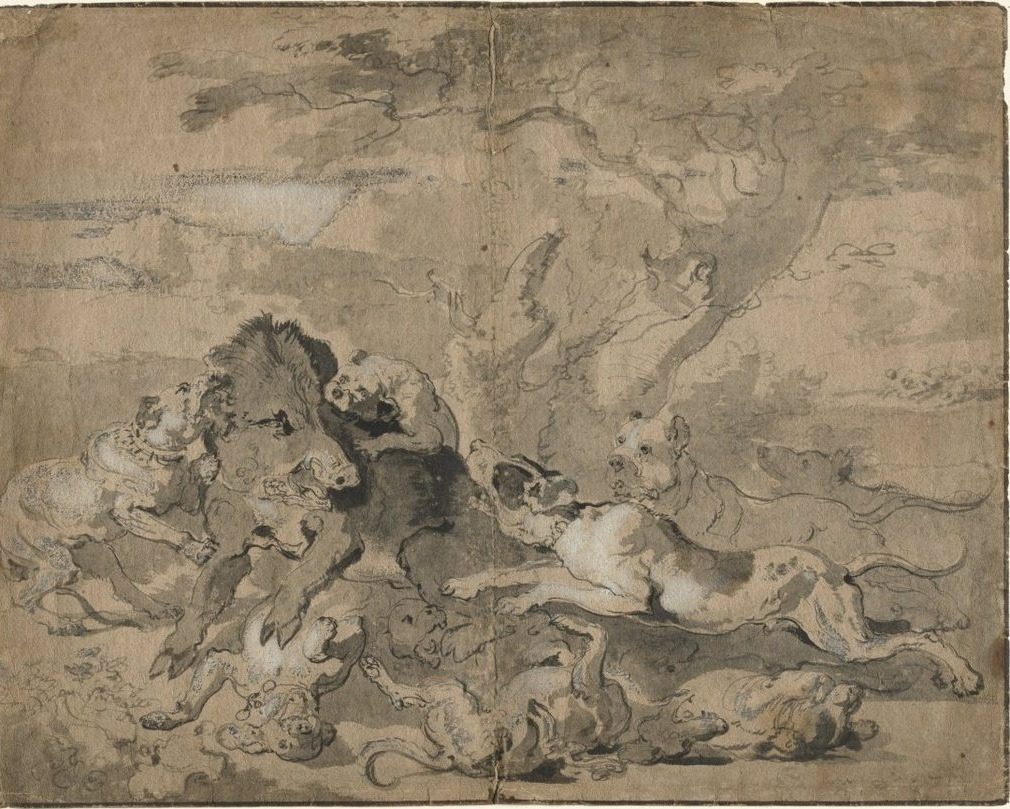 Boar Hunt by Abraham Hondius (Dutch, c. 1625–1695)