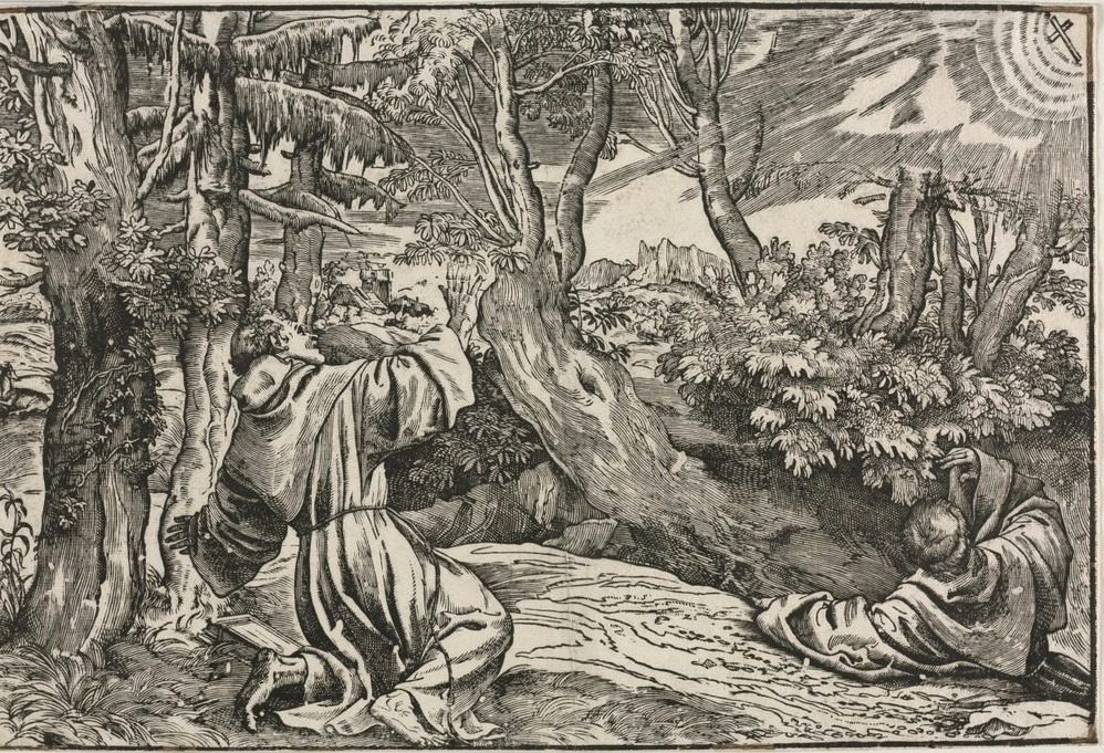 Saint Francis Receiving the Stigmata by Niccolo Boldrini (Italian, c. 1500–after 1566)