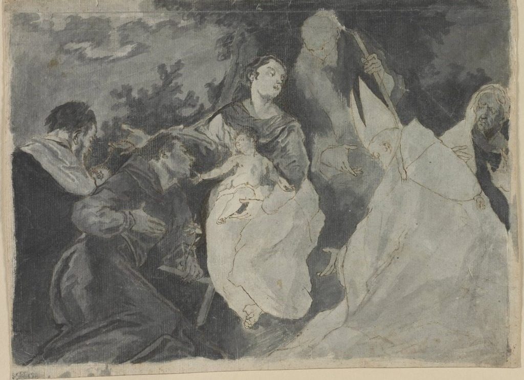 Madonna and Child with Saints by Giuseppe Bazzani (Italian, 1690–1769)