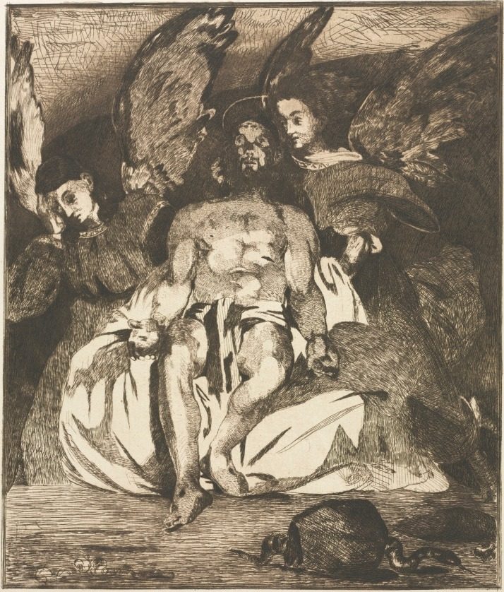 The Dead Christ with Angels by Édouard Manet (French, 1832–1883)
