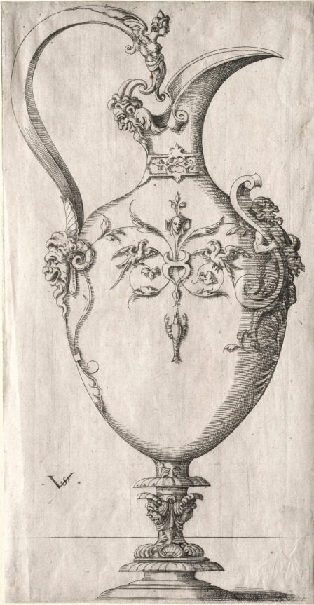 Design for a Ewer by Virgil Solis (German, 1514–1562)