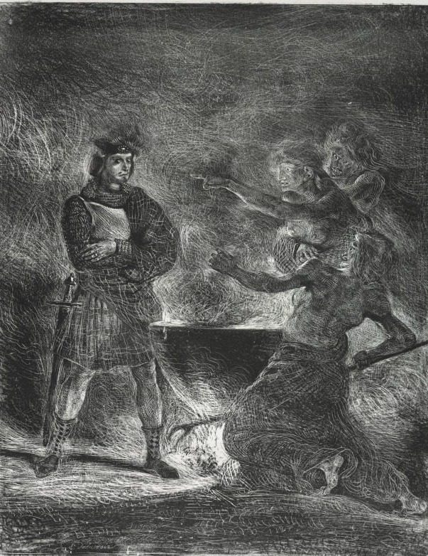 Macbeth Consulting the Witches by Eugène Delacroix (French, 1798–1863)