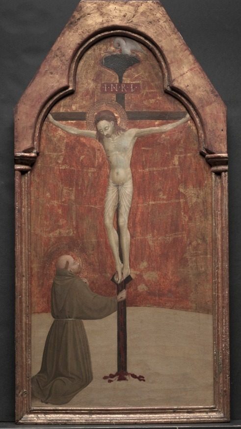 St. Francis Kneeling before Christ on the Cross by Sassetta (Italian, 1392–1450)