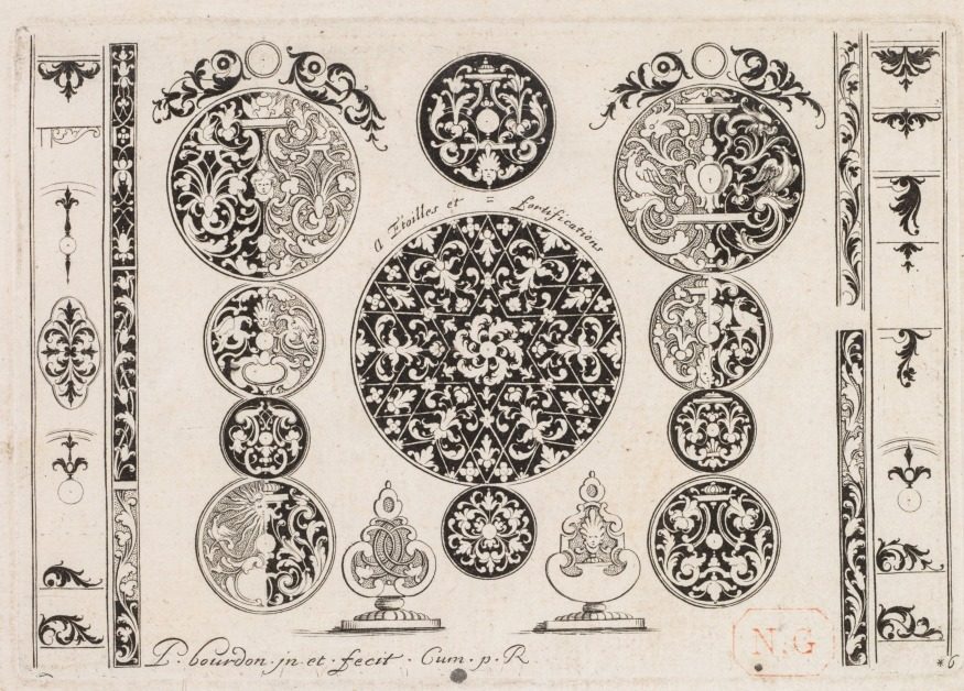 # 6 from " Livre second essais de gravjre " second book of Engraved Designs by Pierre Bourdon (French)