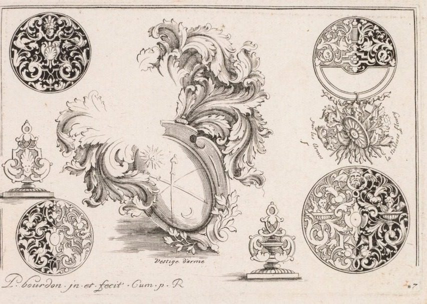 # 7from " Livre second essais de gravjre " Second book of Engraved Designs by Pierre Bourdon (French)