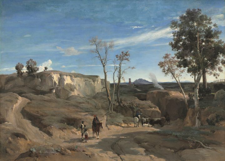 La Cervara, the Roman Campagna by Jean Baptiste Camille Corot (French, 1796–1875)