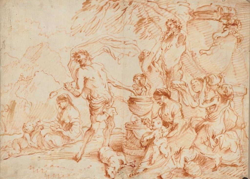 Bacchanal Before a Herm by Giovanni Benedetto Castiglione (Italian, 1609–1664)