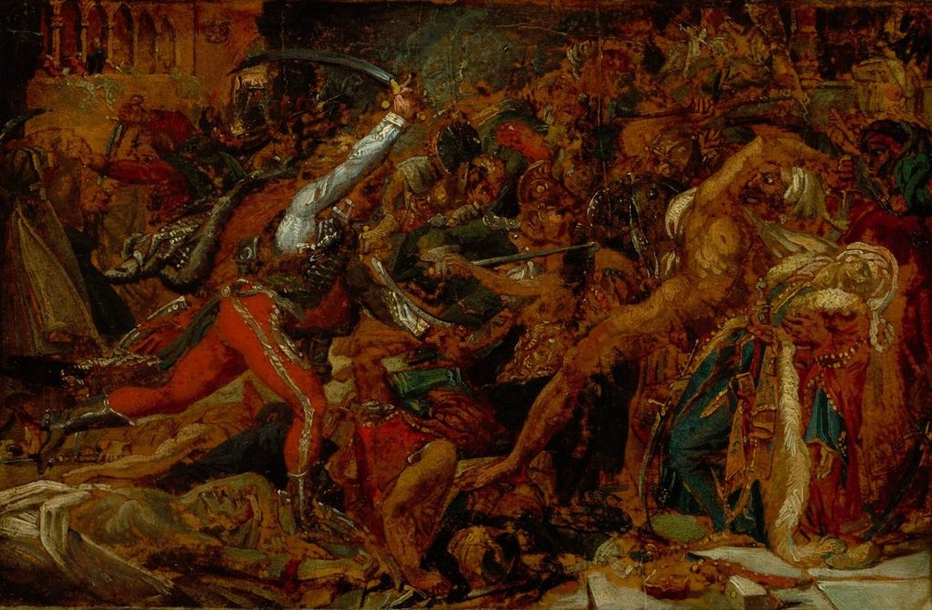 Sketch for "The Revolt at Cairo" by Anne-Louis Girodet de Roucy-Trioson (French, 1767–1824)