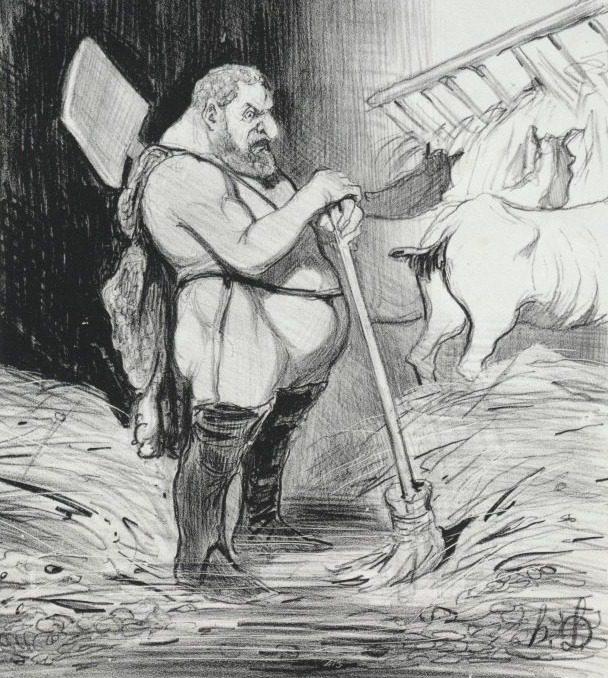 The Stable of Augeas by Honoré Daumier (French, 1808–1879)