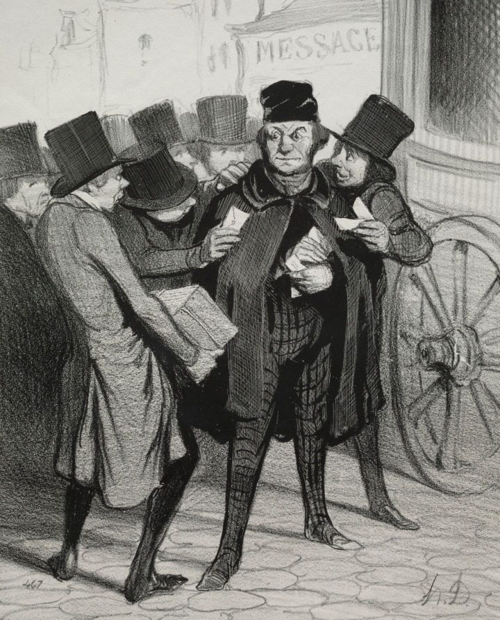 A Pleasure Trip to Paris by Honoré Daumier (French, 1808–1879)