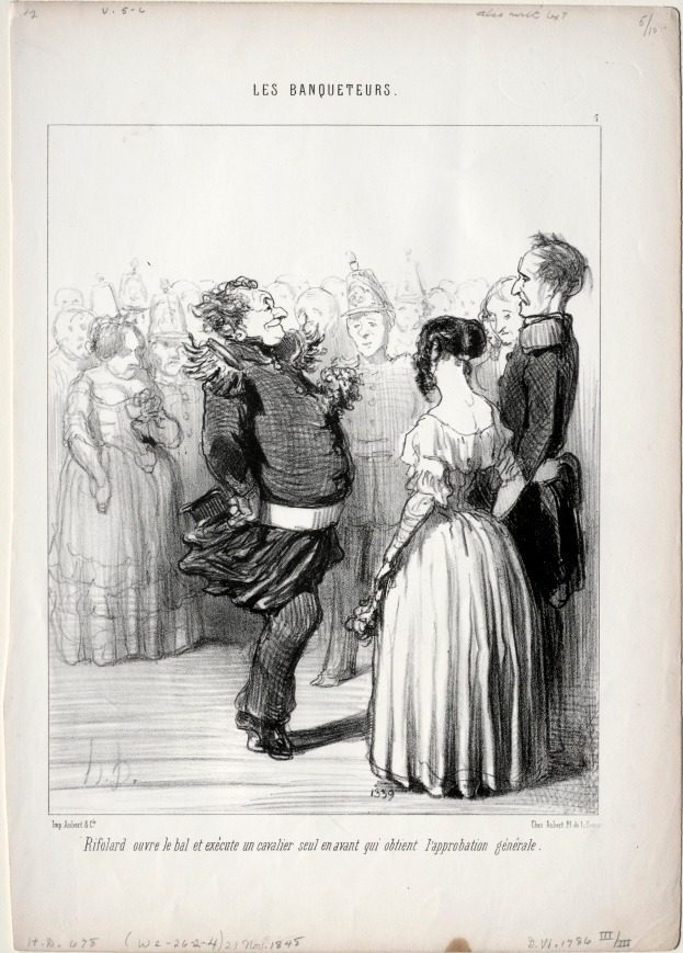 Rifolard opens the ball... by Honoré Daumier (French, 1808–1879)
