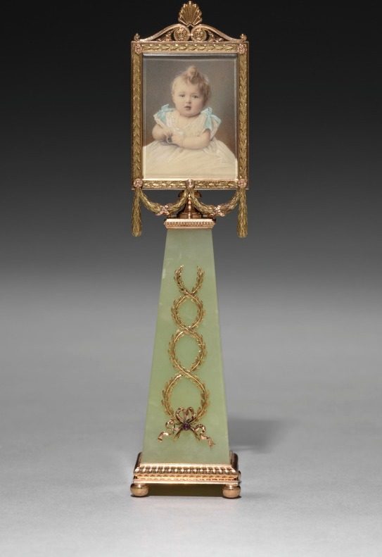 Imperial Framed Miniature of Grand Duchess Olga Nicolaievna by Johannes Zehngraf (Russian, 1857–1908)