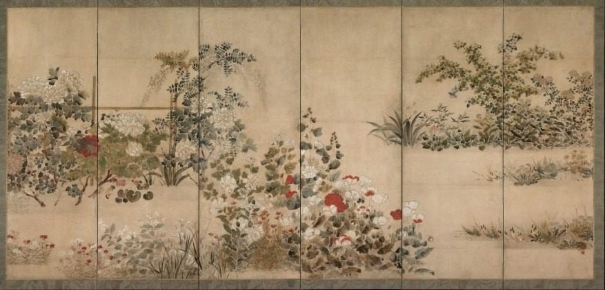 Flowers and Grasses by Kitagawa Sōsetsu (Japanese, active 1639–50)