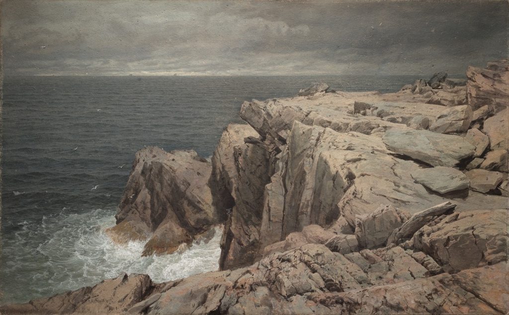 Cormorant Cliff, Jamestown, Rhode Island by William Trost Richards (American, 1833–1905)