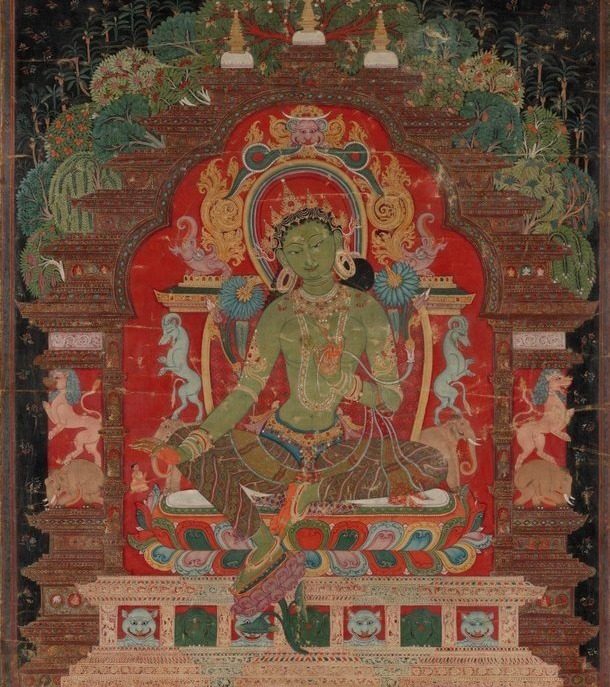 Green Tara by Aniko (Nepalese, active in Tibet mid- to late 1200s)