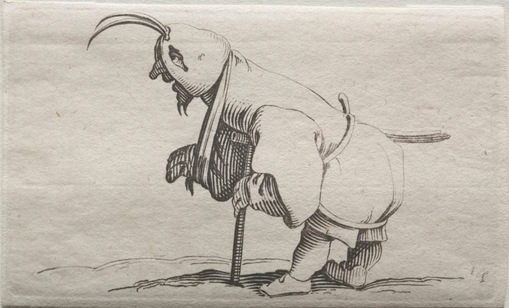 Varie figure gobbi di Iacopo Callot (Cripple with a hood) by Jacques Callot (French, 1592–1635)