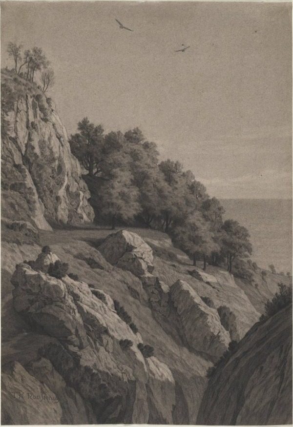 Rocky Cliff on a Coast by Anonymous