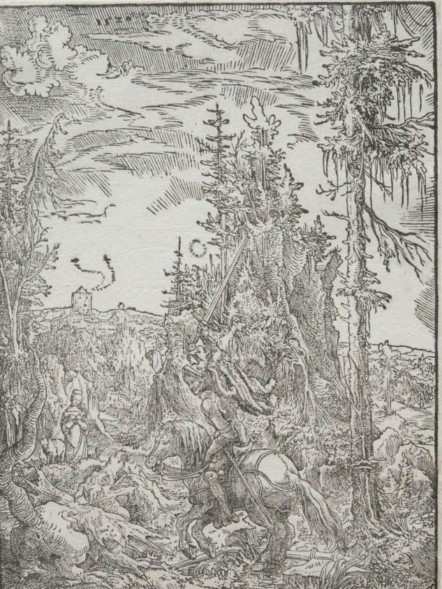 St. George and the Dragon by Wolfgang Huber (Austrian, 1490–1553)