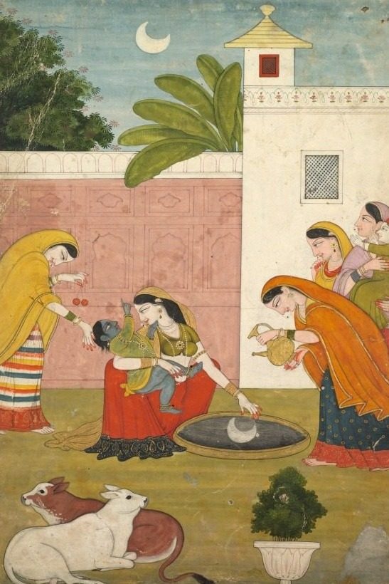 Krishna reaching for the moon