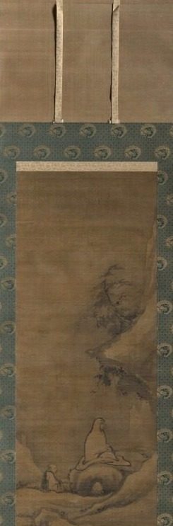 Bodhidharma Meditating Facing a Cliff