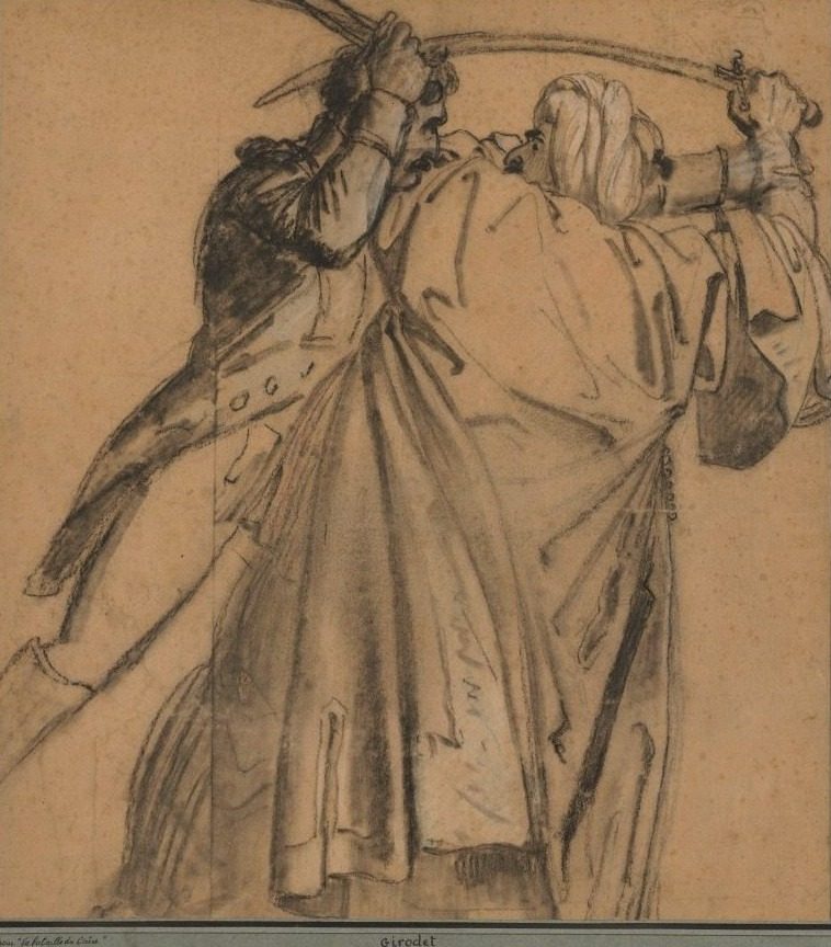 Two Arabs, for "The Revolt of Cairo" by Anne-Louis Girodet de Roucy-Trioson (French, 1767–1824)