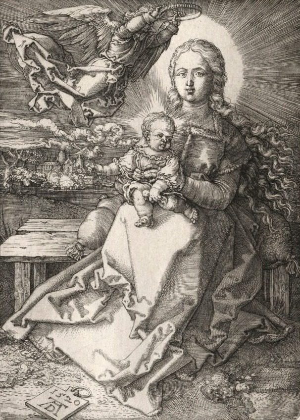 Virgin Crowned by an Angel by Albrecht Dürer (German, 1471–1528)