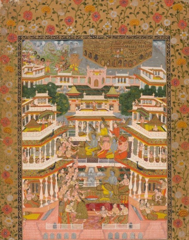 Tiered Court Scene by Chitarman II (Indian, c. 1680–с. 1750)