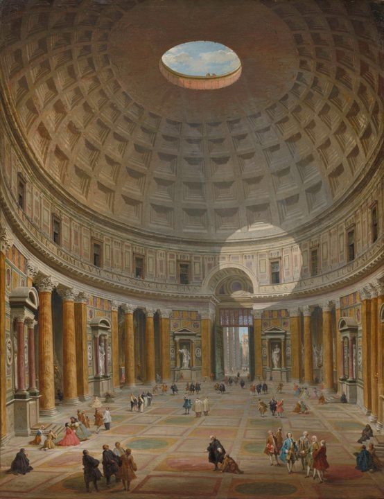 Interior of the Pantheon, Rome by Giovanni Paolo Panini (Italian, 1691–1765)