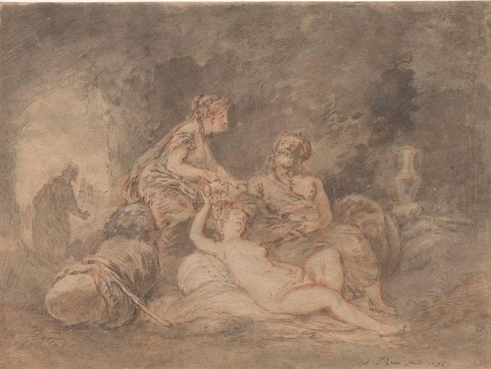 Lot and His Daughters by Antoine Pesne (French, 1683–1757)