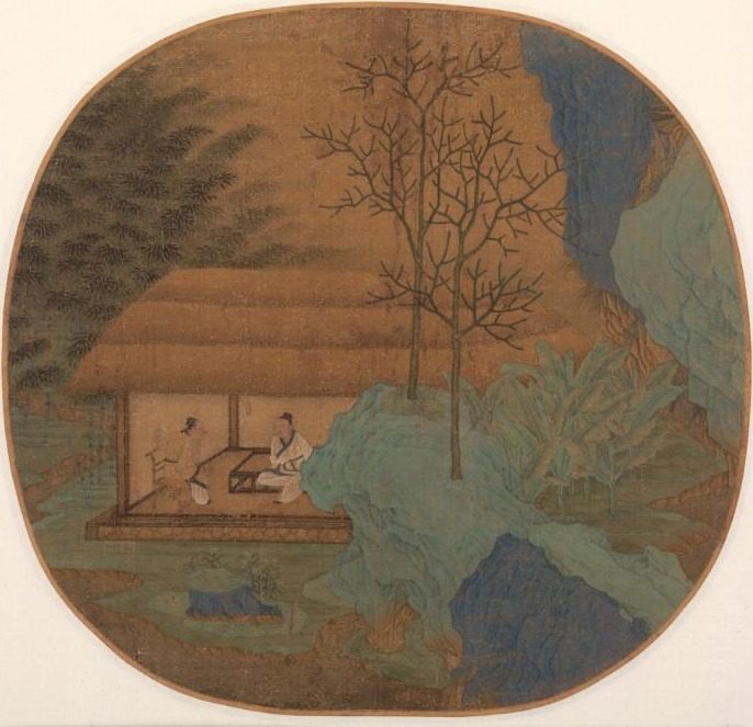 Conversation in a Thatched Hut