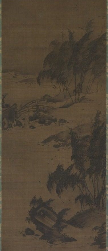 Bamboo in Wind by Genga (Japanese)