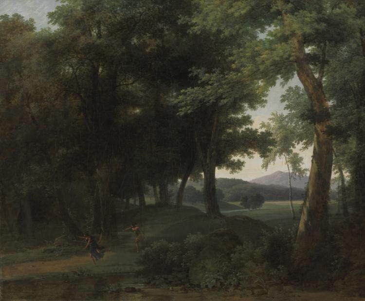 A Forest with Apollo and Daphne by Jean-Victor Bertin (French, 1767–1842)